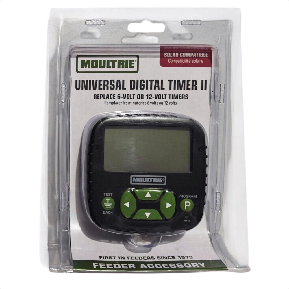 NEW Moultrie Feeder Digital Timer II 6 or 12 Volt Wildlife Corn Solar Compatible